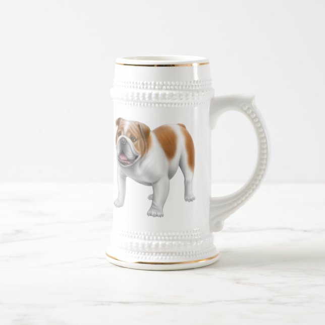 Chope À Bière Bouledogue anglais amical Stein (Droite)