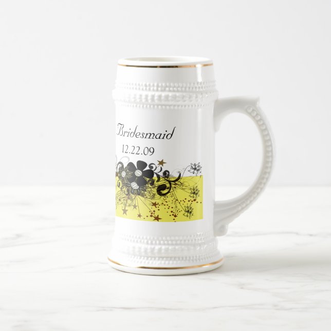 Chope À Bière Bridesmaid Stein - Jaune (Droite)