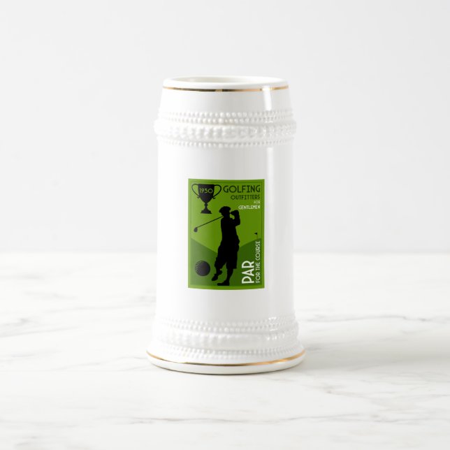 Chope À Bière Cadeau de golf Vintage (Centre)