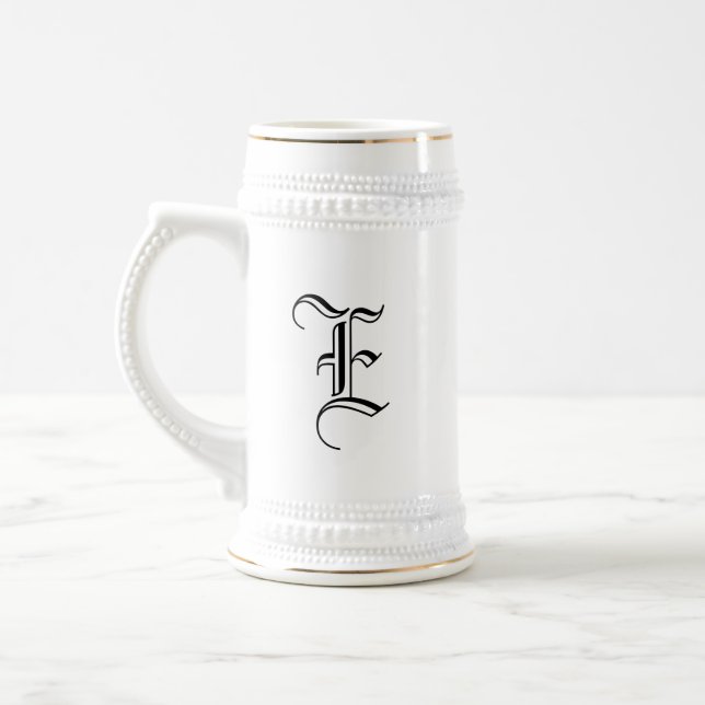 Chope À Bière Cadeau de témoin de mariage monogramme initiale pe (Gauche)
