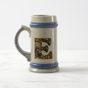 Chope À Bière Cadeau de Thanksgiving avec la lettre E