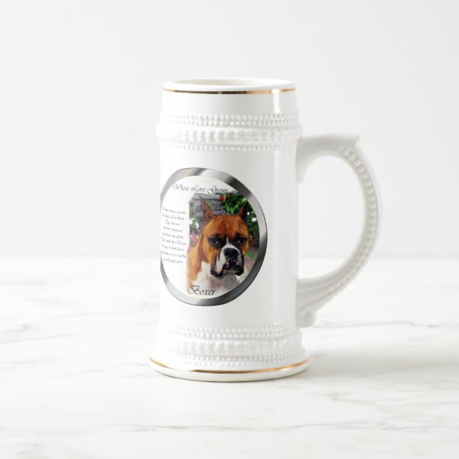 Chope À Bière Cadeaux d'art de chien de boxer (Droite)