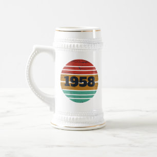 Chope À Bière Cadeaux vintages personnalisés pour 65e anniversai