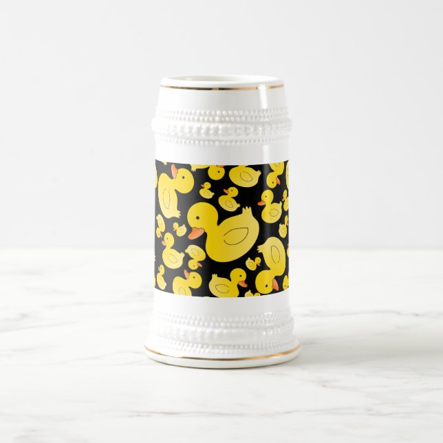 Chope À Bière Canards en caoutchouc noirs mignons (Centre)