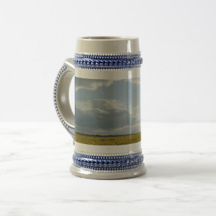 Chope À Bière Canola Field & Cloudy Sky Grey /Blue 22 oz Stein