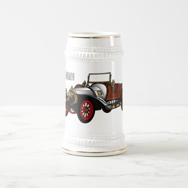 Chope À Bière Caricature de voiture classique 1920 (Centre)