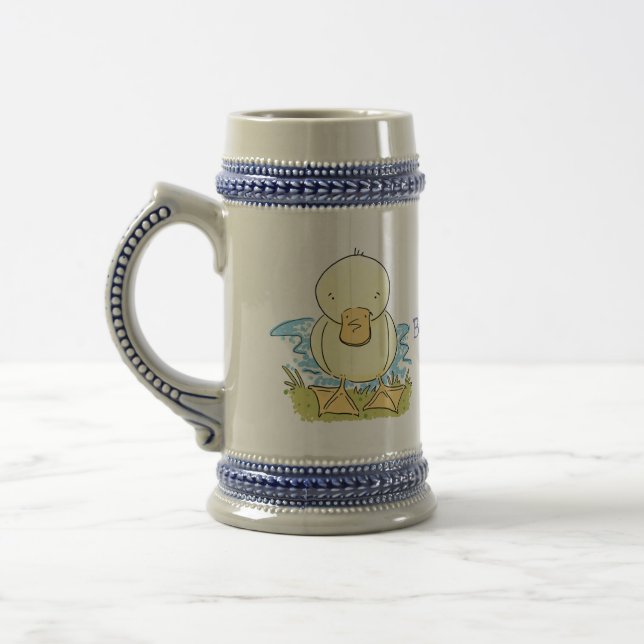 Chope À Bière Caricature jaune mignon pour canard bébé (Gauche)