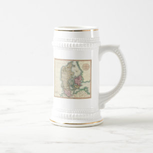 Chope À Bière Carte ancienne du Danemark (1801)