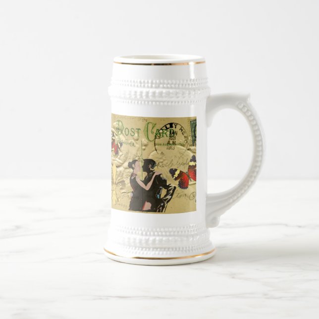 Chope À Bière Carte postale Paris Tango vintage (Droite)