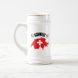 Chope À Bière Carte Schweiz Fussball Suisse