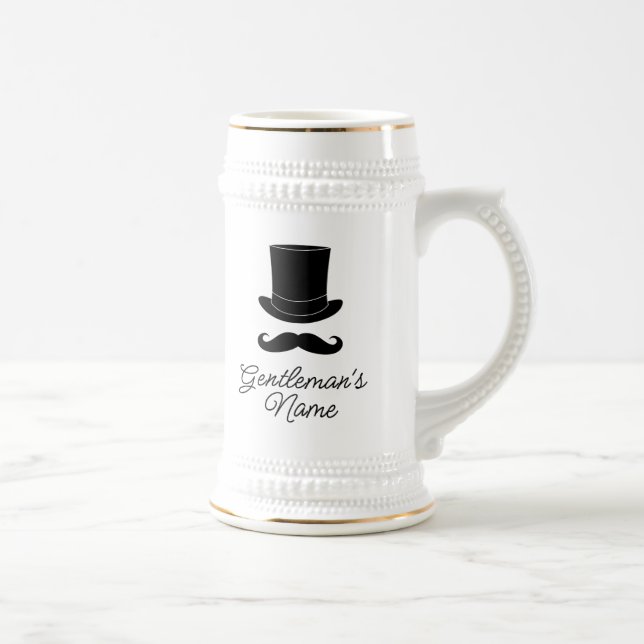 Chope À Bière Casquette dapper et moustache de messieurs personn (Droite)