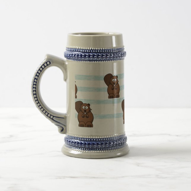 Chope À Bière Castor sur bandes bleues (Gauche)