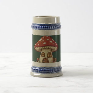 Chope À Bière Champignon Cottagecore Heureux Spontanément 