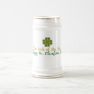 Chope À Bière Chanceux Stein Irlandais