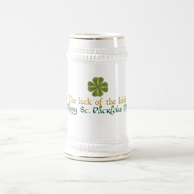 Chope À Bière Chanceux Stein Irlandais (Centre)