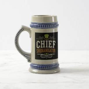 Chope À Bière Chapeau de Leprechaun chanceux du chef rétro Shena