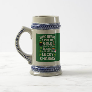 Chope À Bière Charme de professeur Saint-Patrick Trèfle Irlandai