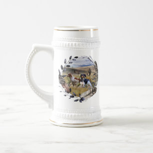 Chope À Bière Chasse à la caille avec un Espagnol breton, Art