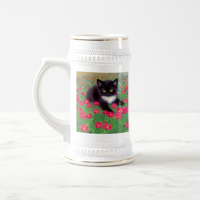 Chope À Bière Chat Gustav Klimt Tuxedo (Gauche)