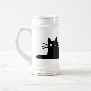 Chope À Bière Chat noir