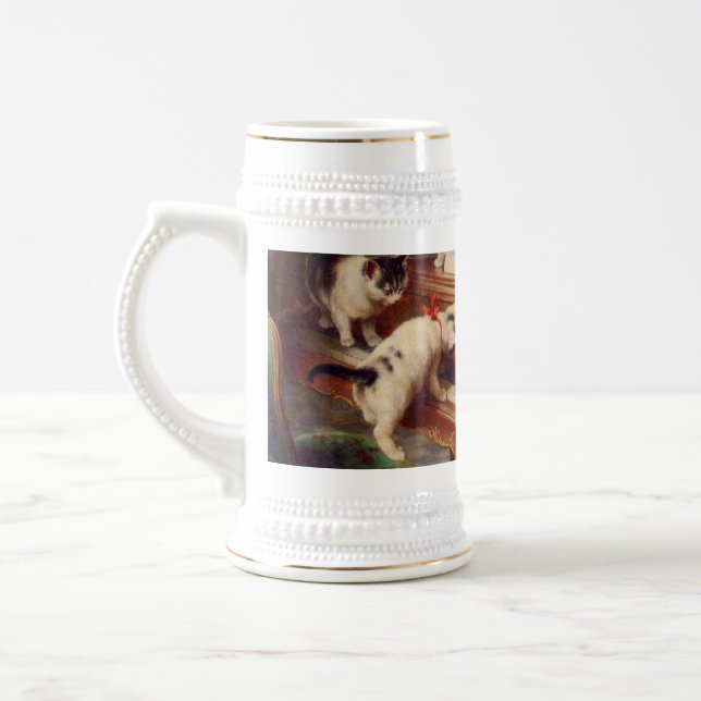 Chope À Bière Chatons et piano (Gauche)