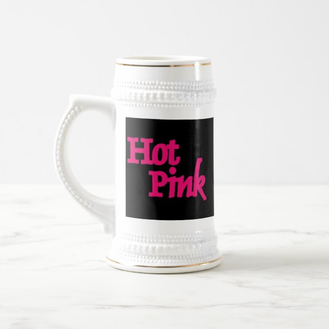 Chope À Bière Chaud rose noir blanc acier (Gauche)
