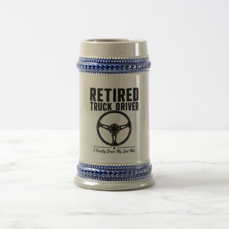 Chope À Bière Chemise de chauffeur de camion à la retraite - J'a