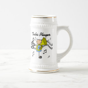 Chope À Bière Chemise et Cadeaux Joueuse de Tuba Fille Bonhomme
