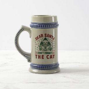 Chope À Bière Cher Père Noël n'oubliez pas le chat-68175