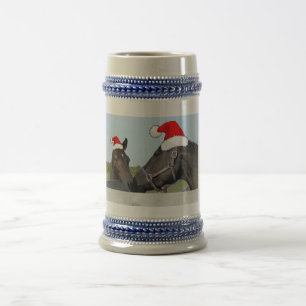 Chope À Bière Cheval de Noël & Pony