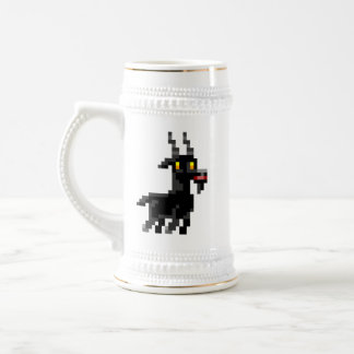 Chope À Bière Chèvre noire Stein de Pixelated