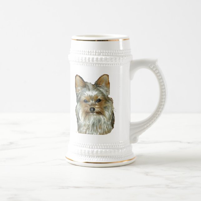 Chope À Bière Chien 4B, Yorkshire Terrier, Stein (Droite)