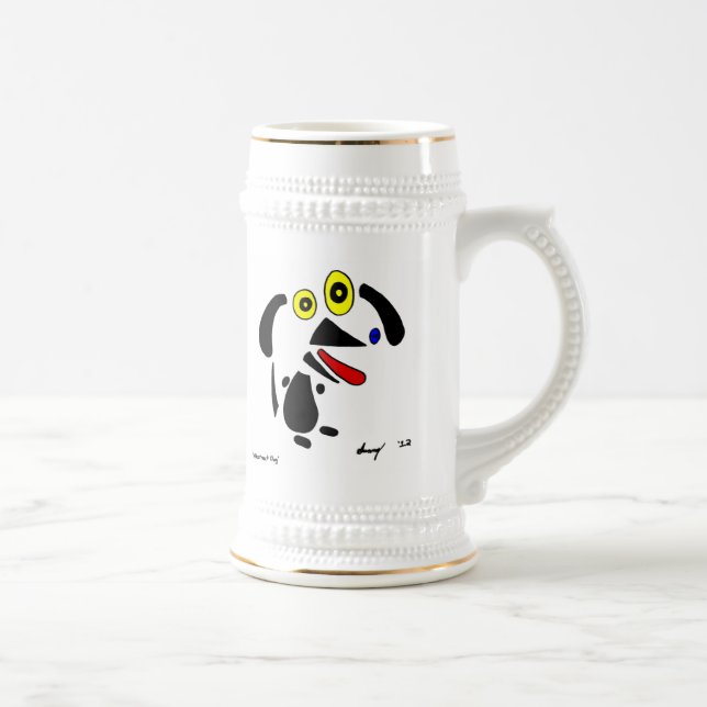 Chope À Bière Chien Abstrait Stein (Droite)