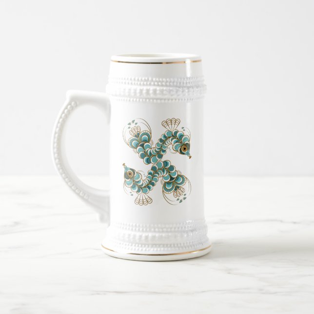 Chope À Bière Chimera - Peacock Seahorse Stein (Gauche)