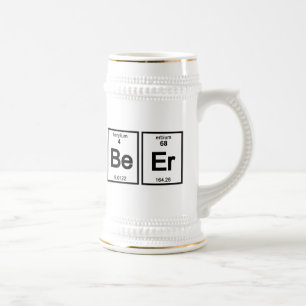 Chope À Bière Chimie Bière Stein - Be-Er (Berylium-Erbium)
