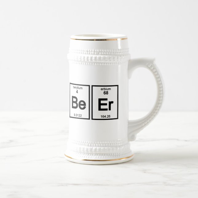 Chope À Bière Chimie Bière Stein - Be-Er (Berylium-Erbium) (Droite)