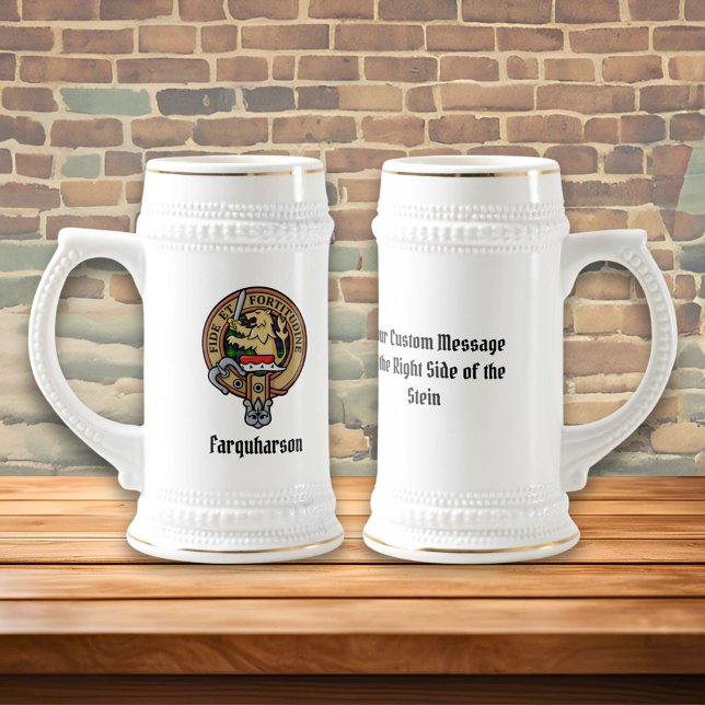 Chope À Bière Cimier Clan Farquharson sur Tartan Beer Stein (Créateur téléchargé)