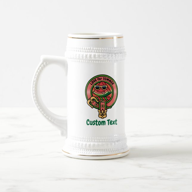 Chope À Bière Cimier de pastèque sur la bière Tartan Stein (Gauche)