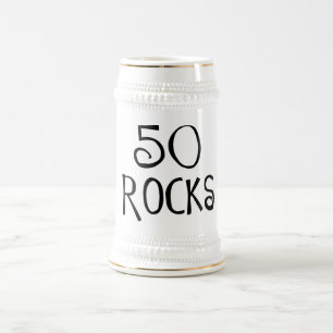 Chope À Bière cinquantième cadeaux d'anniversaire, 50 ROCHES