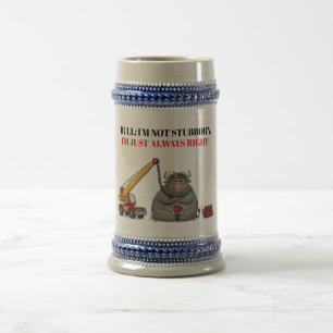 Chope À Bière Citation drôle de taureau têtu - Humour Je suis to