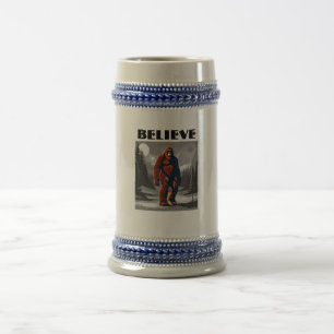 Chope À Bière Citation humoristique de Bigfoot pour les croyants