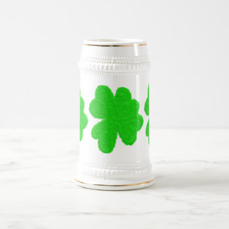 Chope À Bière Clair shamrock chanceux trèfle St. Patrick's Day