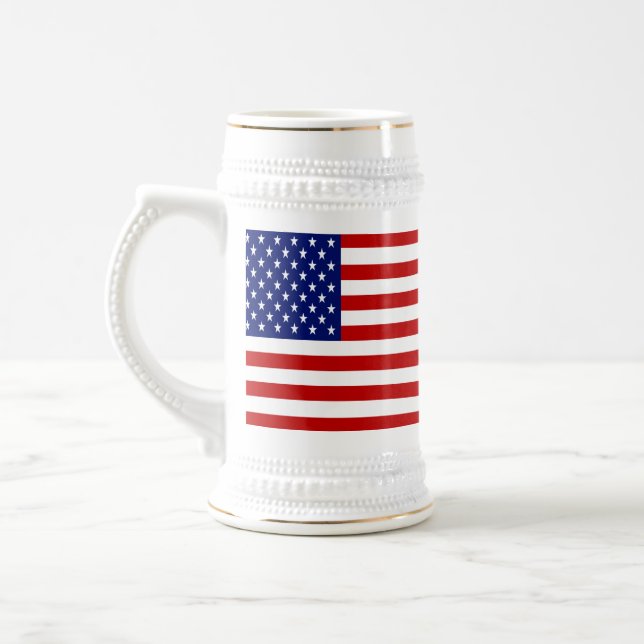 Chope À Bière Classique et Cool Drapeau Américain Patriotique (Gauche)