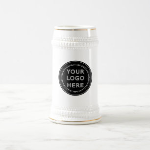 Chope À Bière Code QR noir élégant et élégant