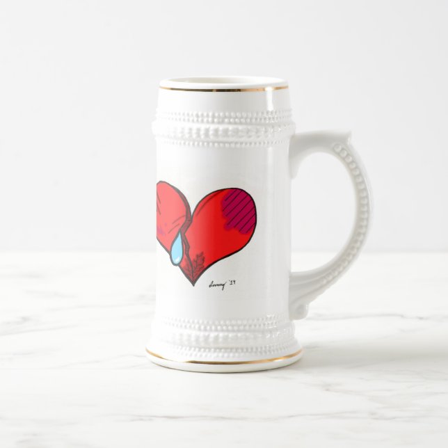 Chope À Bière Cœur Brisé Stein (Droite)