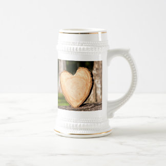 Chope À Bière coeur en bois