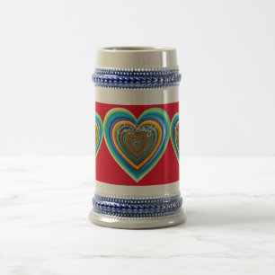 Chope À Bière Coeur valentin multicolore Thunder_Cove