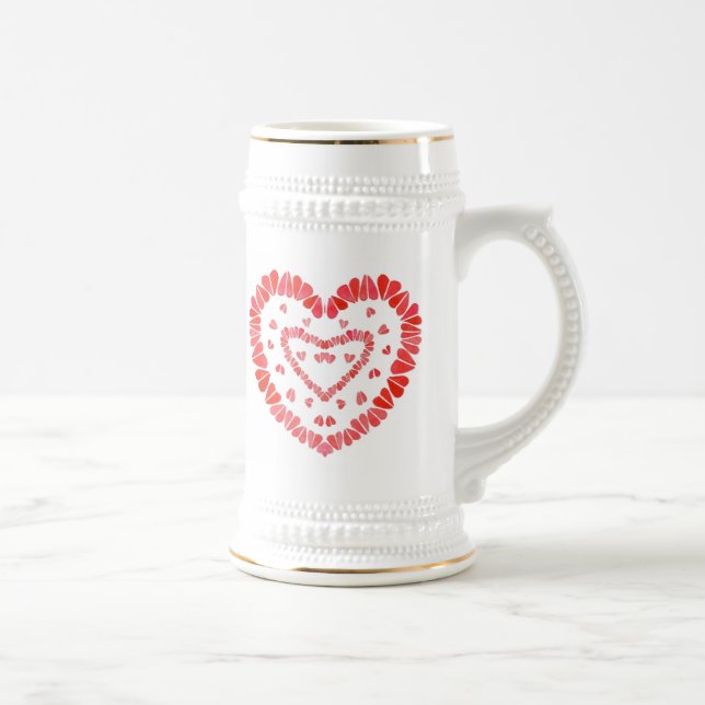 Chope À Bière COEURS SUCRÉS Stein (Droite)
