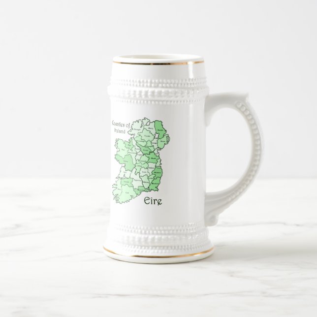 Chope À Bière Comtés de carte de l'Irlande (Droite)