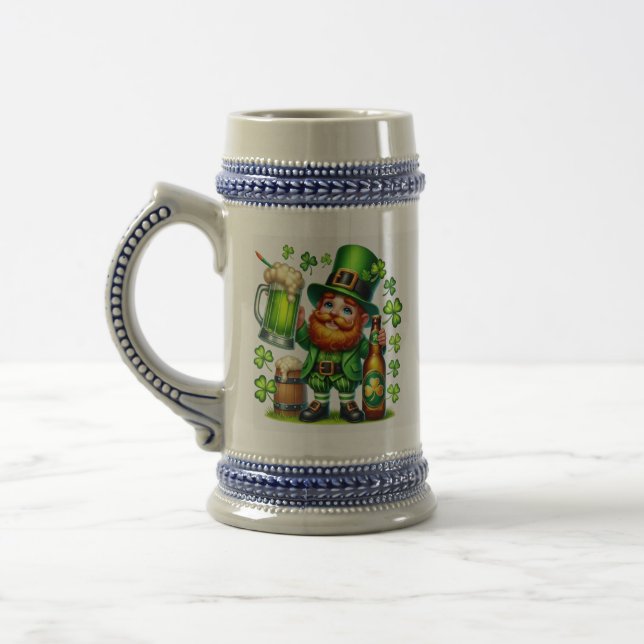 Chope À Bière Conception de bière de lutin de la Saint-Patrick-6 (Gauche)